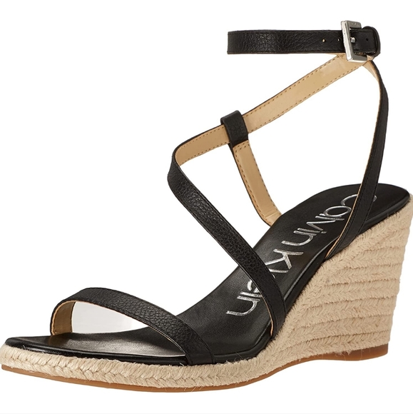 Calvin Klein Shoes - NWOT Calvin Klein Betsy Espadrille Strappy Wedge Sandals